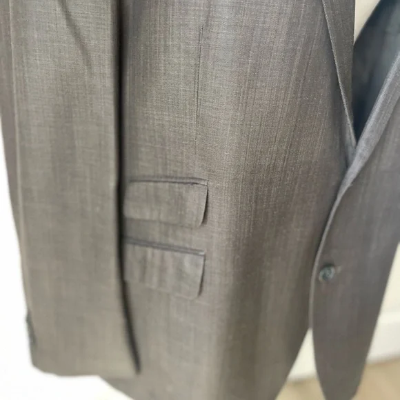 Kenneth Cole New York Black Suit Single-Breasted Notched Lapel